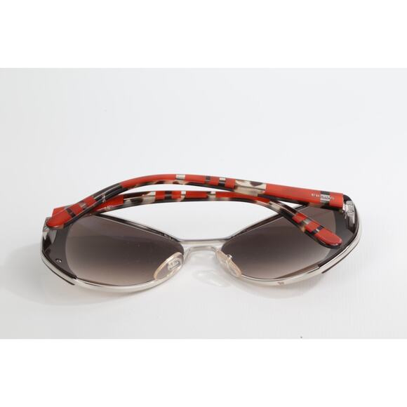 PRADA SPR60S Brown Silver Orange Gradient Sunglasses Aviator Designer Unisex - Picture 12 of 13